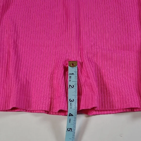 OQQ Pink Women's Ribbed Romper NWOT Small - Picture 8 of 9
